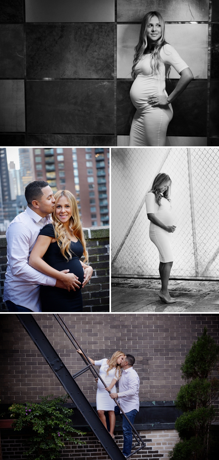 Rooftop maternity session in New York City