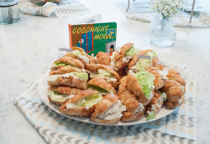 Goodnight Moon chicken and tuna salad sandwiches